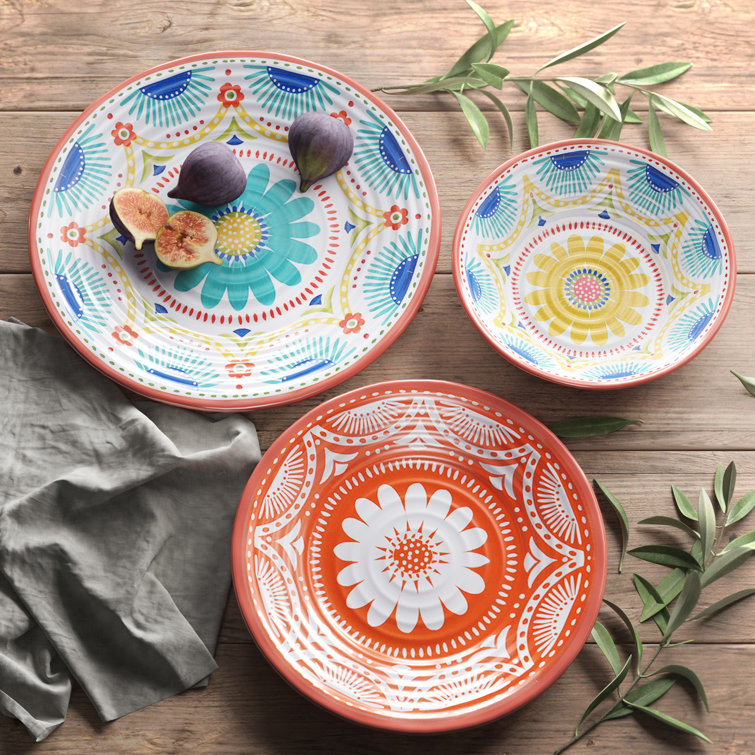 Dibenedetto 12 Piece Melamine Dinnerware Set, Service for 4 ...