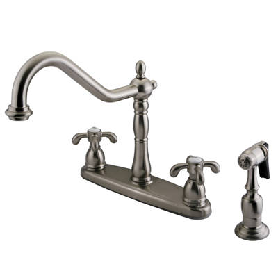 Kingston Brass French Country Double Handle Kitchen Faucet With