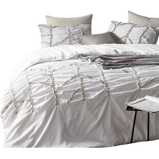 White Textured Duvet Cover Wayfair