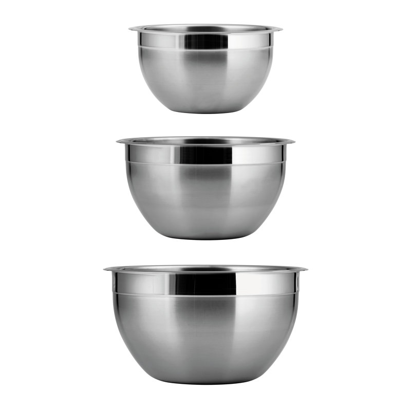 Tramontina Gourmet 3 Piece Stainless Steel Mixing Bowl Set Wayfair