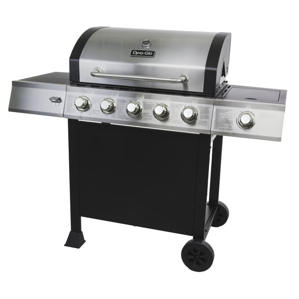 Open Cart 5-Burner Propane Gas Grill with Side Burner by Dyna-Glo