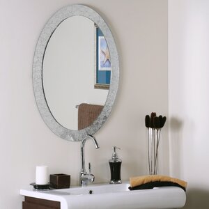 Oval Crystal Wall Mirror