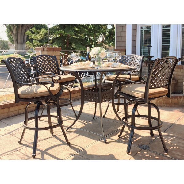 Beadle 5 Piece Bar Height Dining Set with Cushions by Darby Home Co