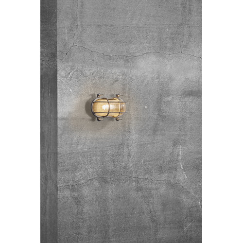 Helford outdoor wall light, nickel