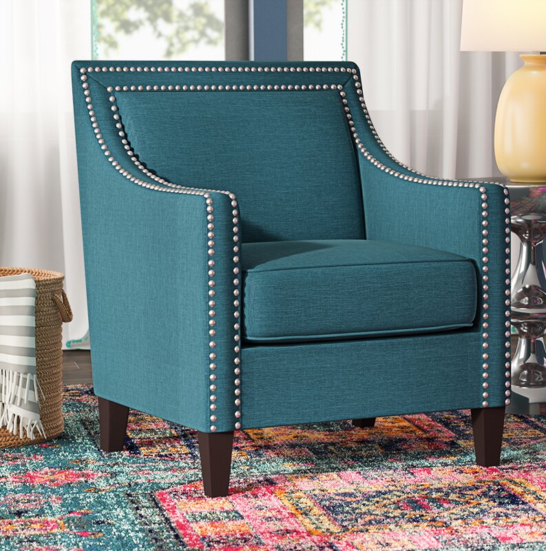 teal armchair