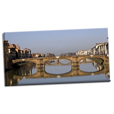 'Tuscan Bridge I' Photographic Print on Wrapped Canvas Fleur De Lis Living
