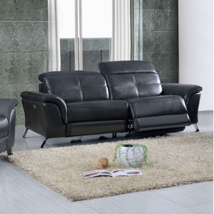 Electric Couch Wayfair Tom Electric Leather Reclining Sofa