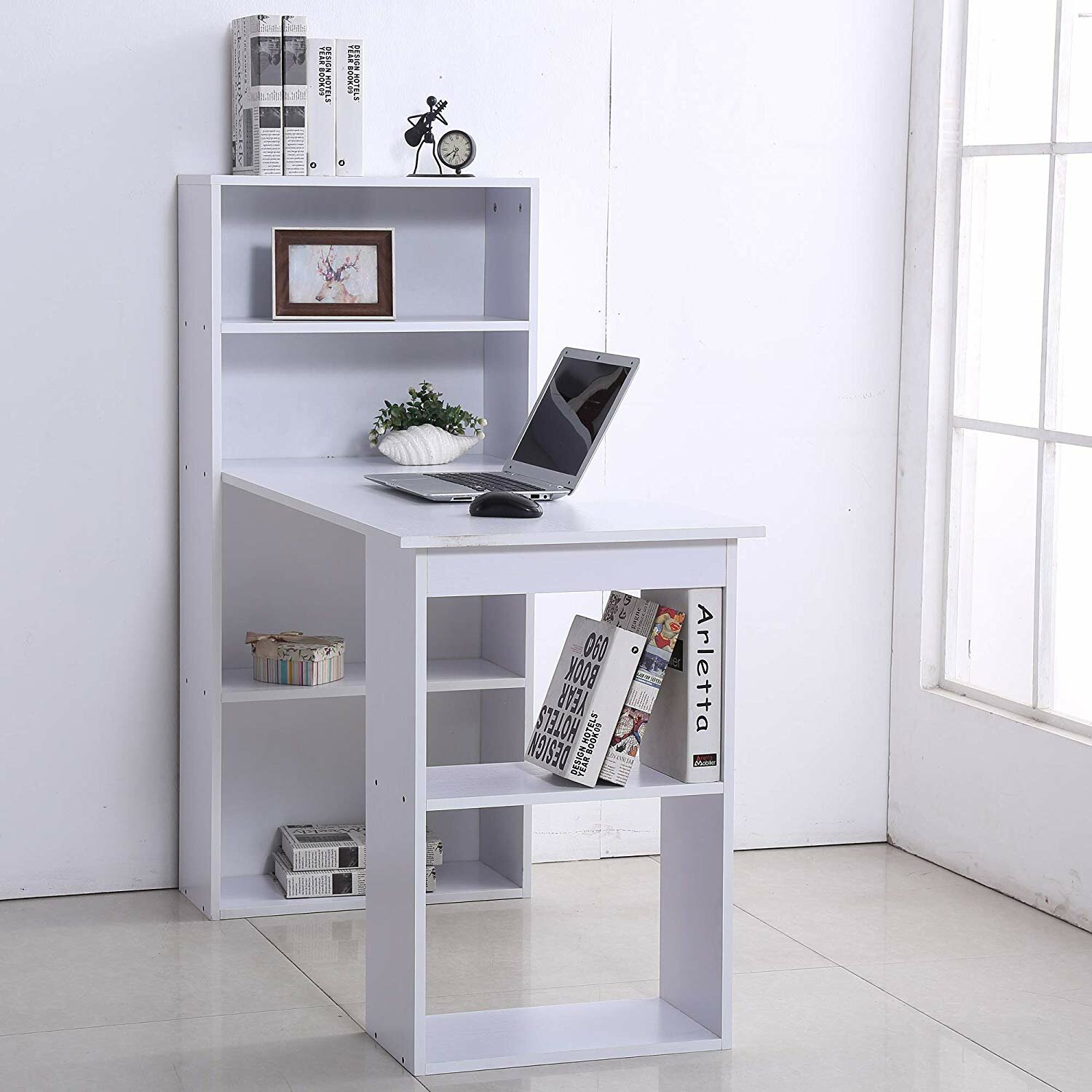 Ternes Computer Floating Desk With Hutch Reviews Allmodern