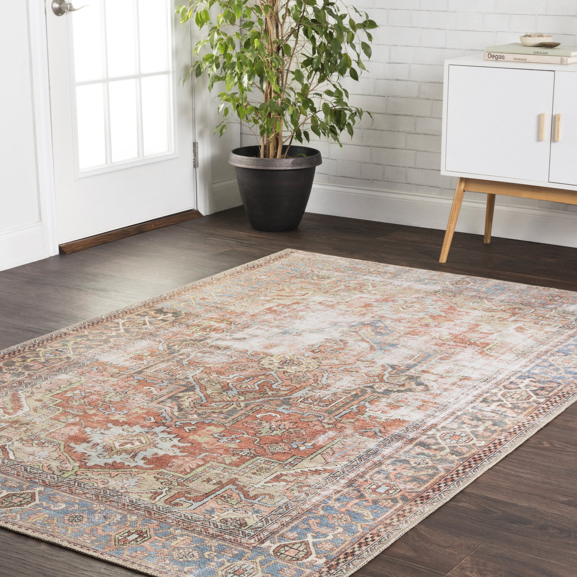 Skye Oriental Terracotta Area Rug