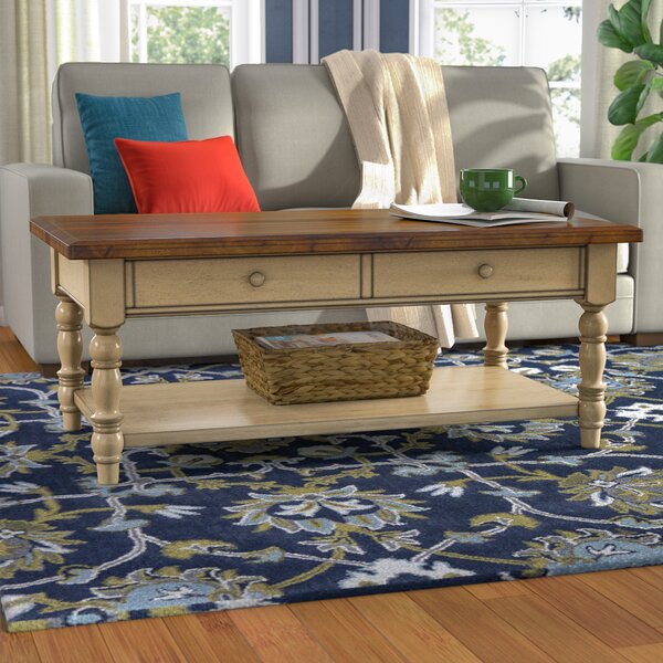 Courtdale Solid Wood Coffee Table With Storage By Three Posts