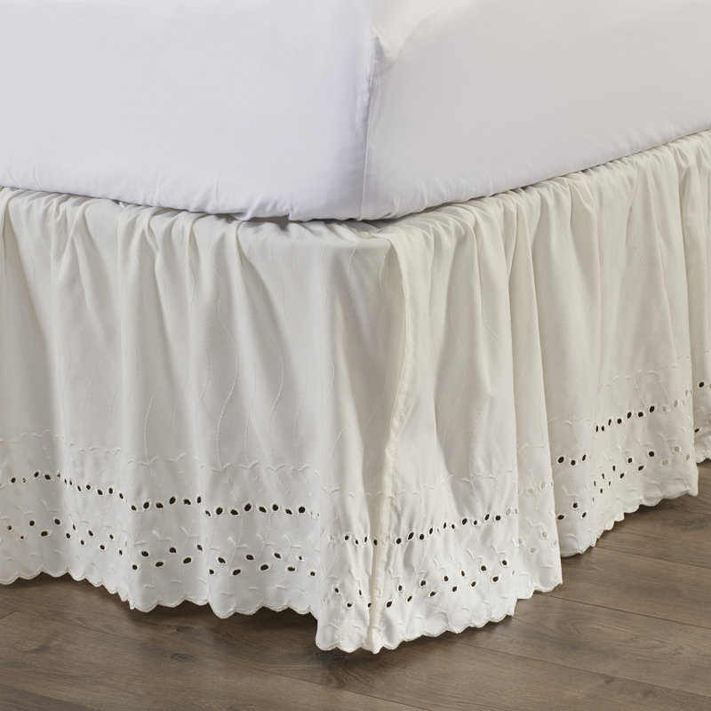Ophelia & Co. Dakota Eyelet Extra Long 145 Thread Count 18" Bed Skirt