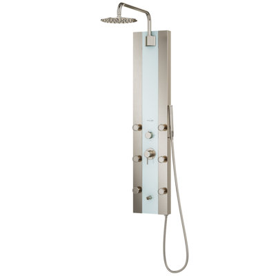 Tropicana Pressure Balanced Diverter Rain Shower Panel Pulse Showerspas Flow Rate 18