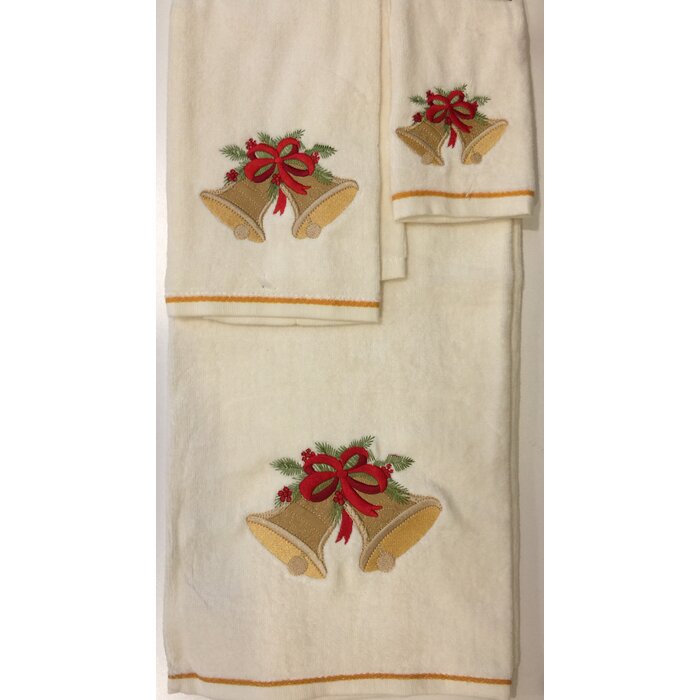 Christmas 3 Piece 100% Cotton Towel Set