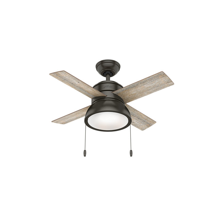 36 Loki 4 Blade Ceiling Fan Light Kit Included
