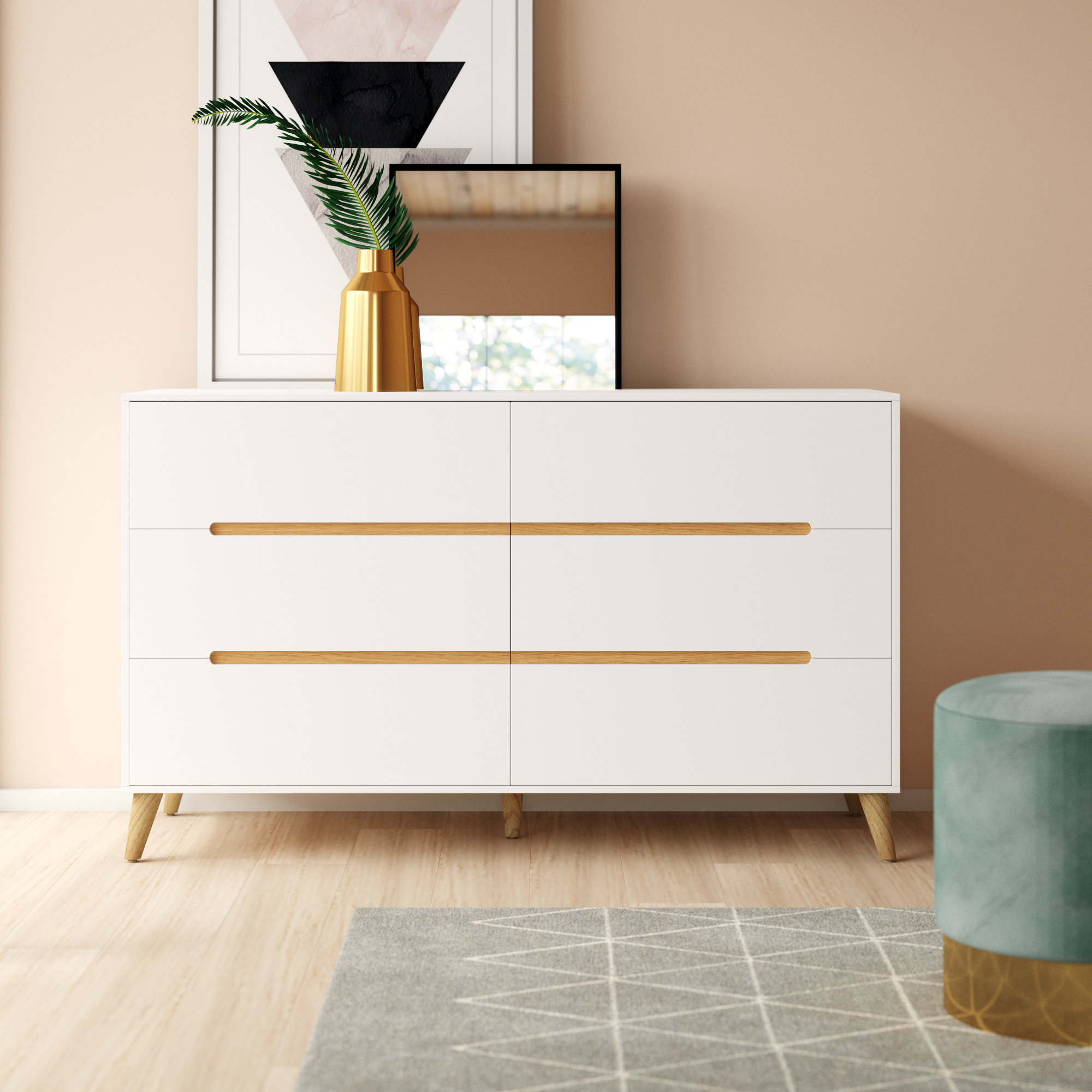Hykkon Arledge 6 Drawer Chest Reviews Wayfair Co Uk