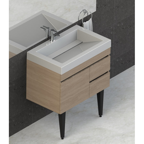 Byrns 31 Wall-Mounted Single Bathroom Vanity Set by Wrought Studio