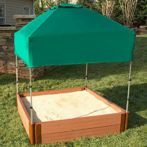 Telescoping 4 ft. Square Sandbox Cover and Canopy