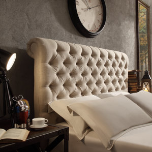 New Britain Upholstered Panel Headboard by Three Posts