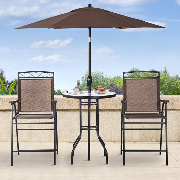 Rattaner Outdoor 3 Piece Wicker Rocking Chair Set Patio Bistro Set Conversation Furniture 2 Rocker Chair And Glass Coffee Side Table Mix Brown Rattan Orange Cushion Patio Furniture Accessories Patio Lawn