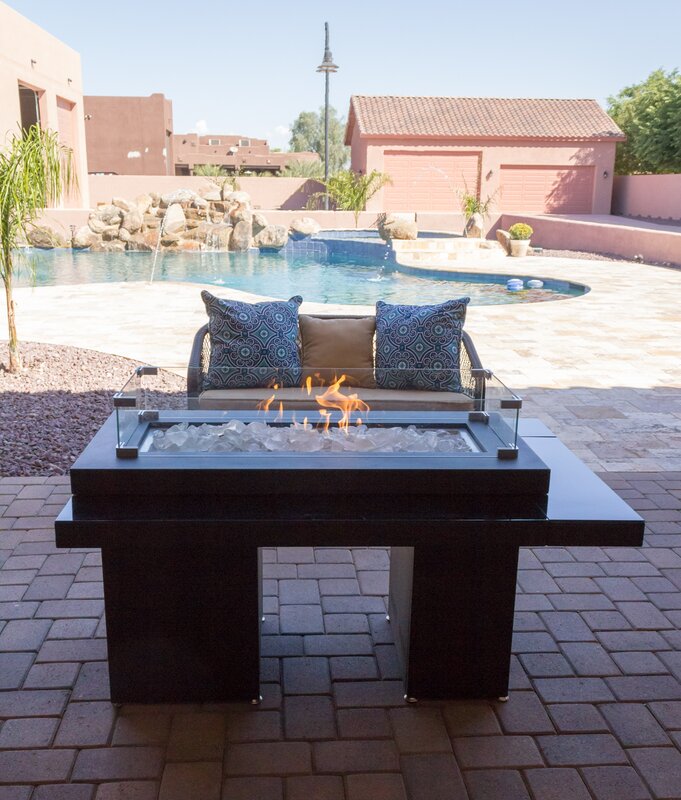 AZ Patio Heaters Two Tiered Steel Propane Fire Pit Table ...