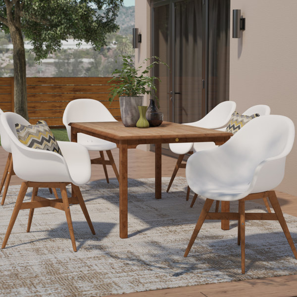 Alshain Teak 7 Piece Dining Set by Mercury Row