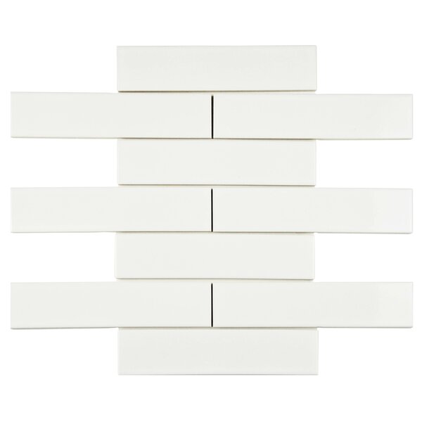 Retro 2 x 8 Porcelain Field Tile in Glossy White by EliteTile