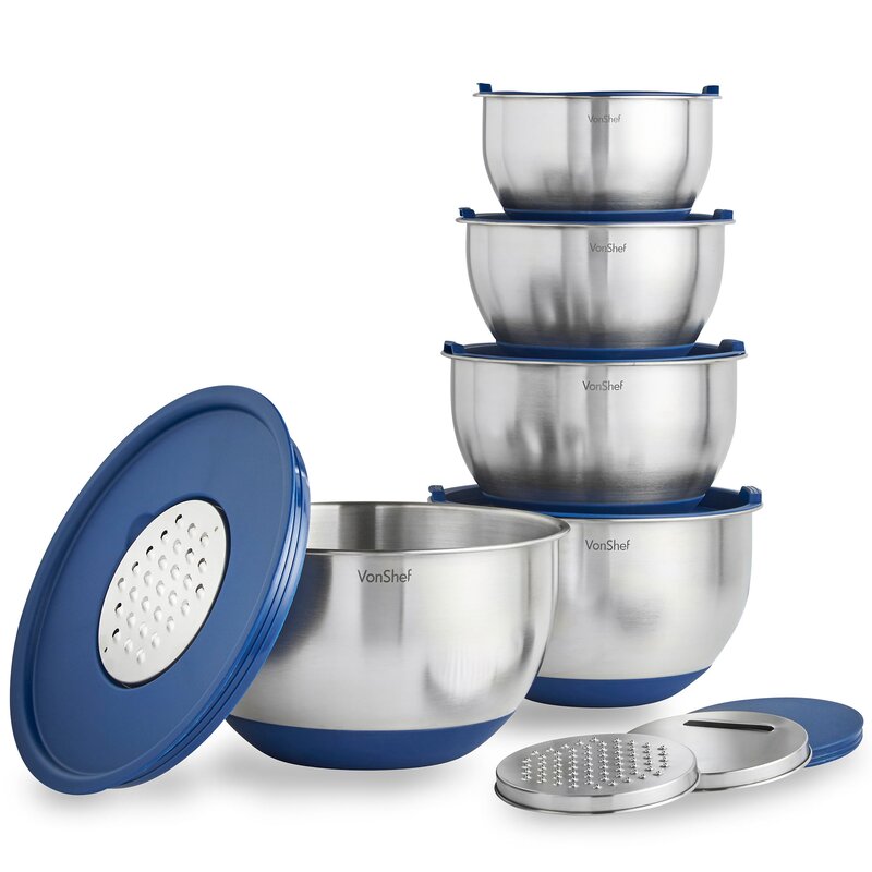 5-Piece Stainless Steel Mixing Bowl Set