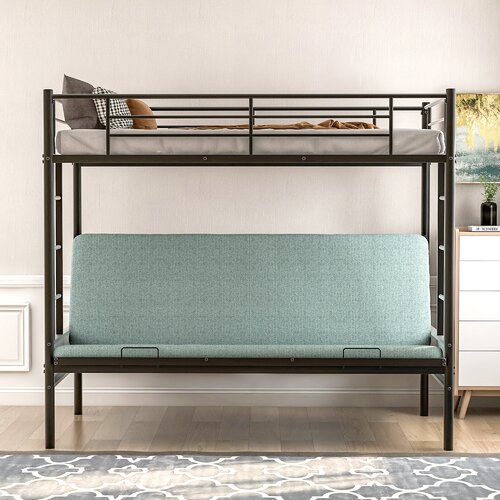 twin over full futon bunk bed with mattress