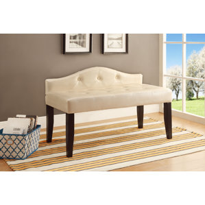 Corydon Upholstered Bench by Three Posts