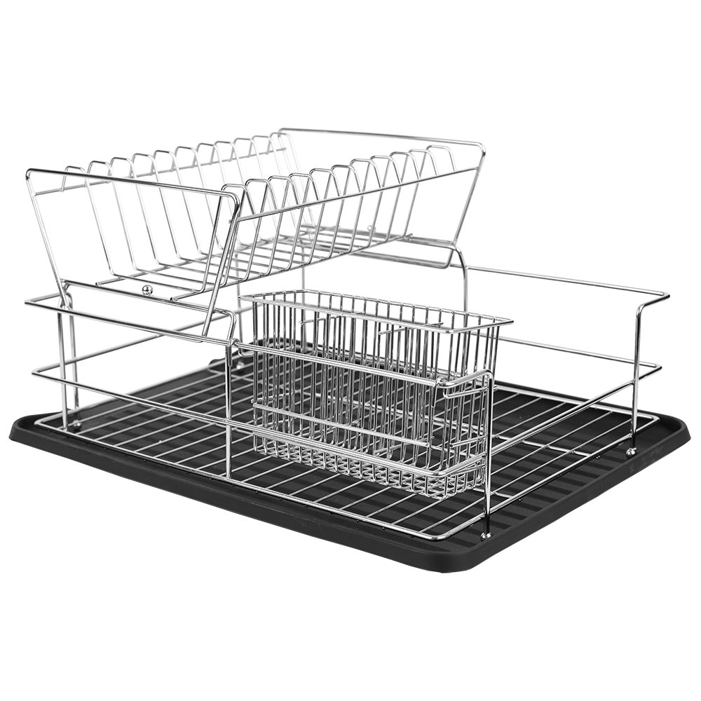 Home Basics Deluxe Stainless Steel Countertop Dish Rack Reviews