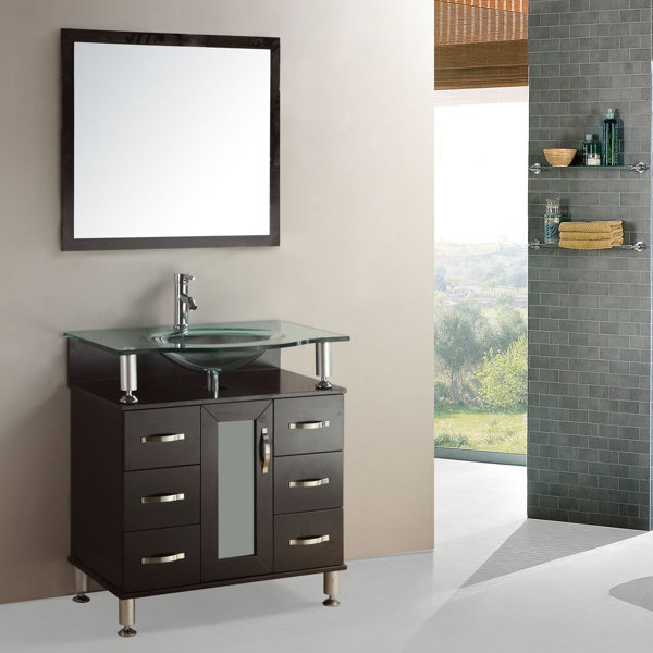 36 Single Bathroom Vanity Set with Mirror by Kokols