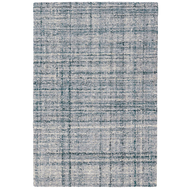 Dash and Albert Rugs Harris Plaid Handmade Hooked Wool Blue Area Rug