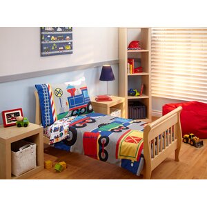 Kailee Choo Choo 4 Piece Toddler Bedding Set