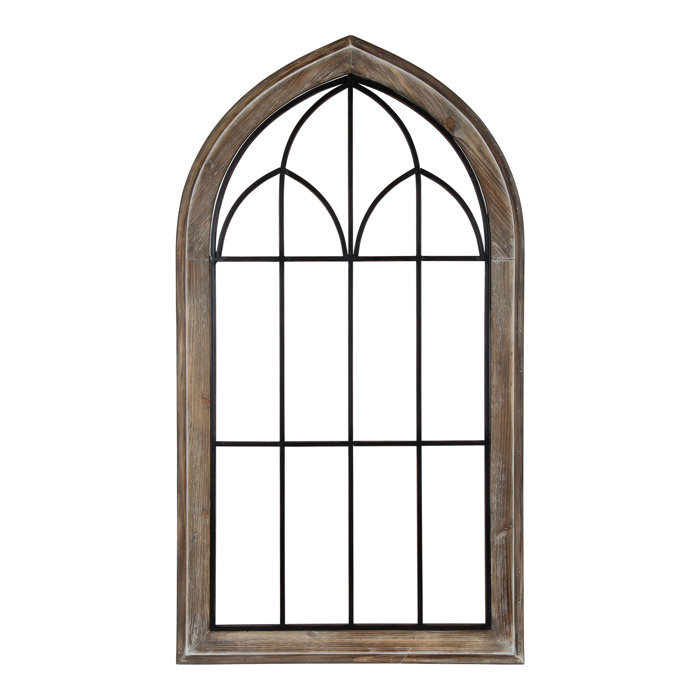 Stratton Home Decor Distressed White Faux Window Pane