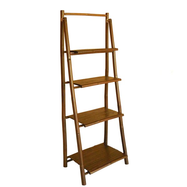 4 Tier Ladder Bookcase By ZEW Inc