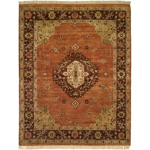 Hay Hand-Knotted Brown/Orange Area Rug