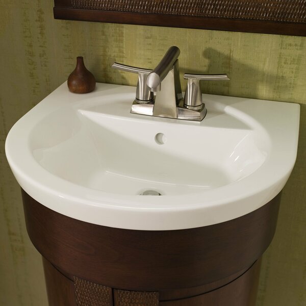 Tropic Petite Ceramic 21 U-Shape Pedestal Bathroom Sink and Overflow by American Standard