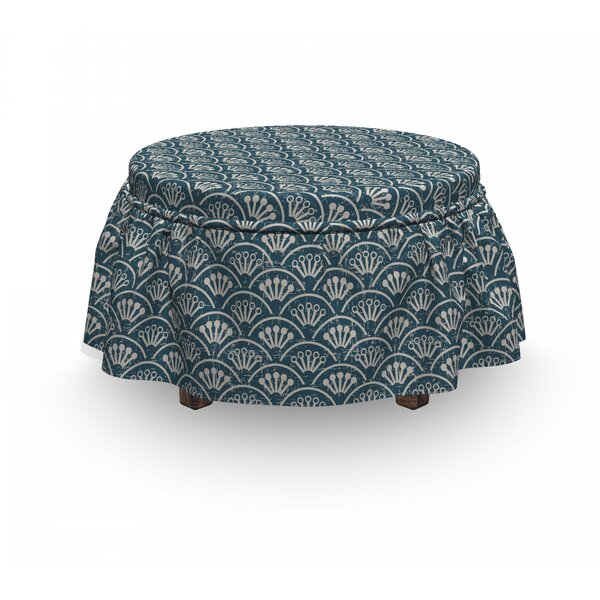 Scale Flower Buds Ottoman Slipcover (Set Of 2) By East Urban Home