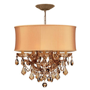 Corrinne 6-Light Glass Drum Chandelier
