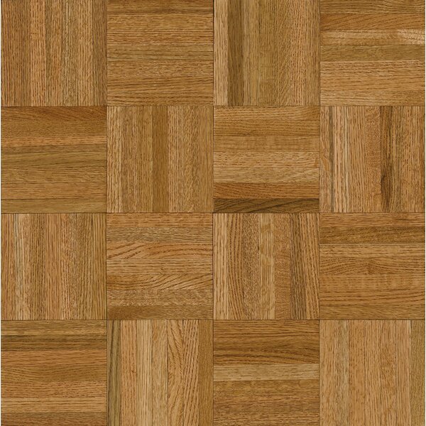 Millwork 12 Solid Oak Parquet Hardwood Flooring in Warm Caramel by Armstrong Flooring