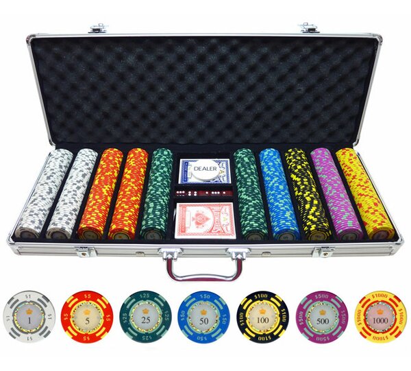 500 Piece Crown Casino Clay Poker Chip by JP Commerce