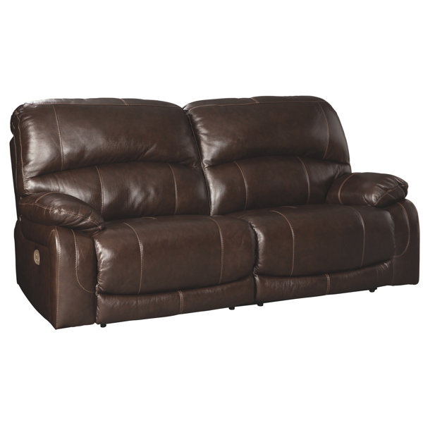 Pisano Leather Reclining Sofa By Red Barrel Studio