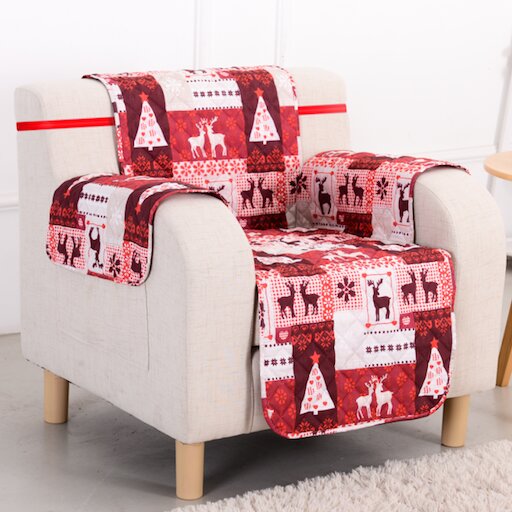 Christmas Box Cushion Armchair Slipcover By Pegasus Home Fashions