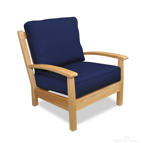 Teak Deep Seating Club Chair with Cushion (Set of 2) by Regal Teak
