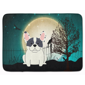 Halloween Scary French Bulldog Memory Foam Bath Rug