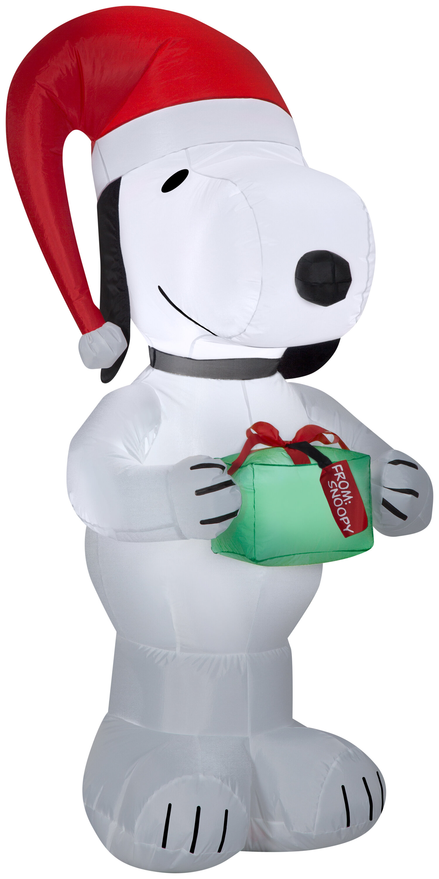 Christmas Winter Yard Decor Snoopy With Antlers Santa Hat Christmas Gemmy Airblown Inflatable Yard Decor Home Garden