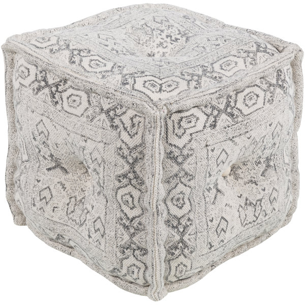Landman Upholstered Bohemian Pouf By Union Rustic Comparison