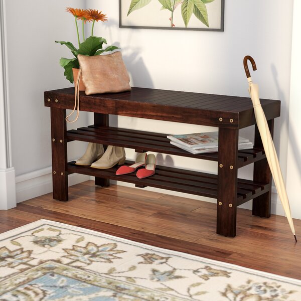 Theiss Wood Storage Bench by Andover Mills