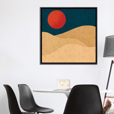 Sahara by Reyna Noriega - Graphic Art Print East Urban Home Format: Distressed Black Framed Canvas, Matte Color: No Matte, Size: 37