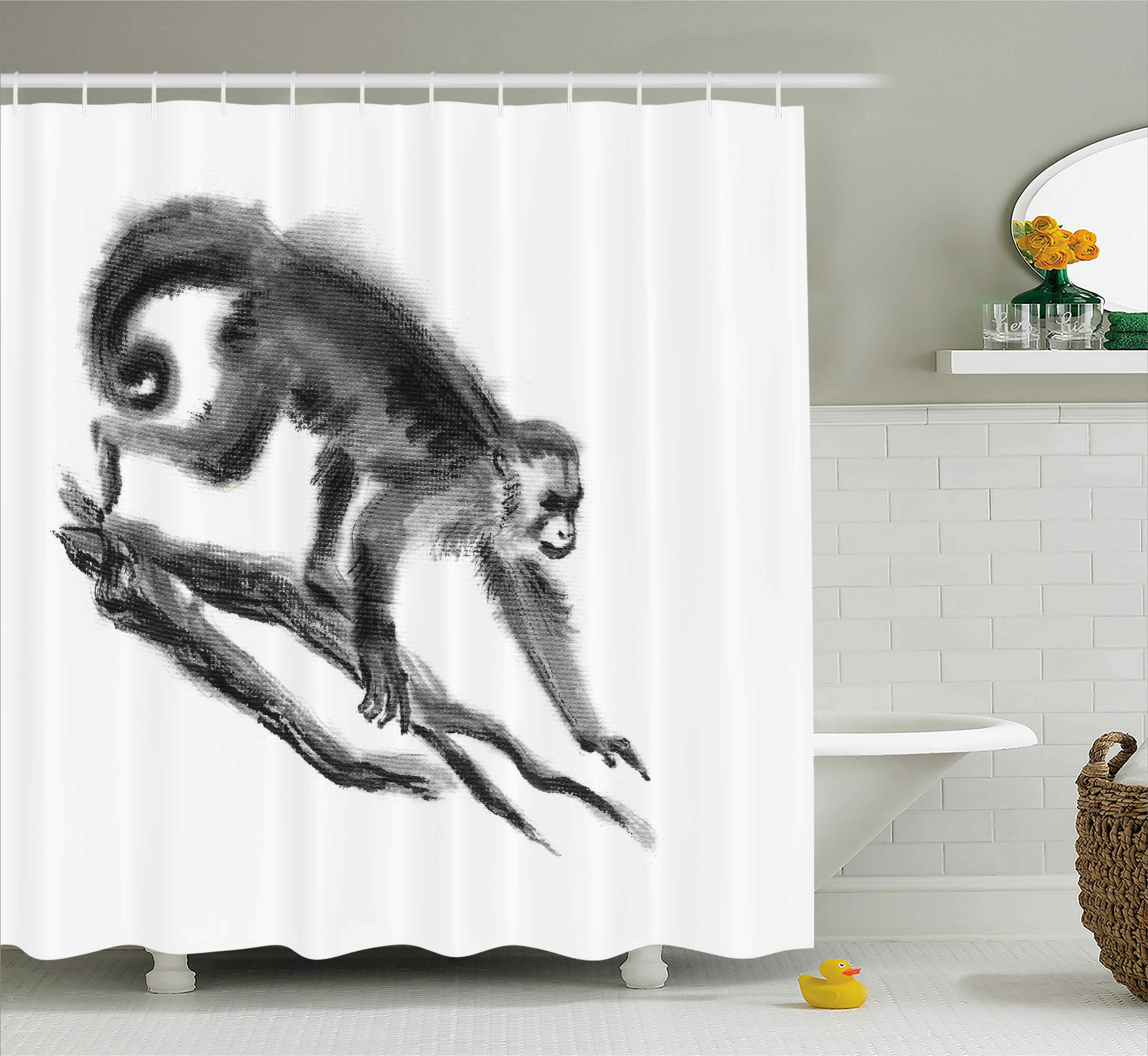 Bloomsbury Market Antione Exotic Jungle Monkey Shower Curtain